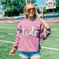 CUSTOM Mascot Cursive Puff/ Glitter Combo Sweatshirt