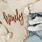 Howdy Glitter Puff Combo Sweatshirt