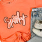 Spooky Cursive glitter Puff Combo Tee