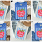 Custom Plaid Striped Apple DTF Tee