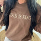 Jesus Is King Simple Embroidered Sweatshirt