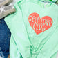 Self Love Club Sparkly Heart Puff Sweatshirt