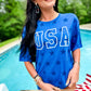 USA Varsity Outline Puff Star Tee