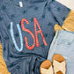 USA Star Print DTF Tee