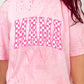 Custom Distressed Checkered DTF Tee