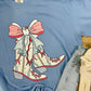 Patriotic Coquette Bow Boot DTF Tee