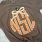 Fall Initial Monogram Pumpkin Cheetah Graphic Tee