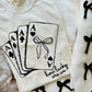 How Lucky Are We Coquette Cards DTF Tee