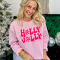 Holly Jolly snowflake Wavey Puff