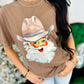 Vintage Cowboy Santa DTF Tee