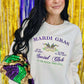 Mardi Gras Social Club Mask Embroidery Sweatshirt