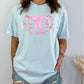 God Is Good Pink Floral Bow DTF Tee