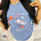 Summertime USA Collage Graphic Tee Shirt