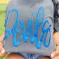 Custom Jumbo Cursive Puff Vinyl Top