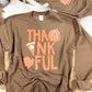 Thankful Pie and Pumpkin Graphic Sweatshirt