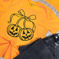 Jack-O-Lantern Cherry Bow DTF Tee
