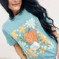 Pumpkin Floral Collage DTF Graphic Tee