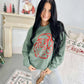 Vintage Santa Claus Puff Outline Sweatshirts