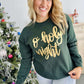 O' Holy Night Christmas Metallic Puff Sweatshirt