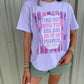 Find Out Who You Are Quote Striped DTF Tee
