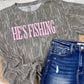 He's Fishing Puff Vinyl Design