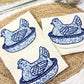 Blue Chicken Floral Applique