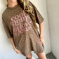 Cool Moms Love Jesus Glitter Vinyl Leopard Top