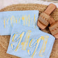 Yellow and Blue Custom Title DTF MAMA51