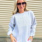 Tonal Custom Embroidery Applique Sweatshirt
