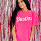 Besties Barbie Heart Font Puff Tee