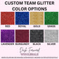 CUSTOM Team Color Game Day Glitter Puff Combo Tee