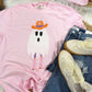 Cowgirl Ghost DTF Graphic Tee Shirt