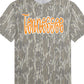 Camouflage t-shirt with 'Tennessee' text on a white background