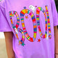 Multi Color BOO Ghost HW54 DTF Graphic Top