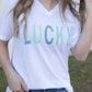 Lucky Colorblock V Neck