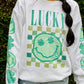 Lucky Drip Smile Sweatshirt With Sleeve Details