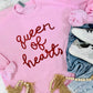 Queen Of Hearts Yarn Sweatshirt