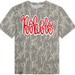 Custom State Swirly Name DTF Camo Tee