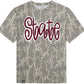 Custom State Swirly Name DTF Camo Tee