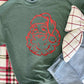 Vintage Santa Claus Puff Outline Sweatshirts