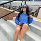 Custom Cutesy Football Trio Embroidered Sweatshirt