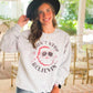 Don't Stop Believin' Santa Sunglasses Sweatshirt