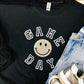 Game Day Classic Rhinestone Happy Patch Sweatshirt