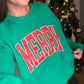 Merry Varsity Curved DTF Sweatshirt