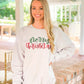 Merry Christmas Green Over Red Sweatshirt