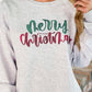 Merry Christmas Green Over Red Sweatshirt