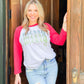 Merry Christmas Green Stacked Raglan